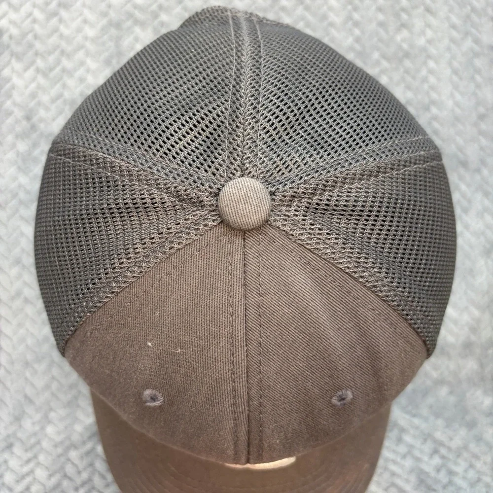 Yupoong Flexfit 110 Trucker Hat Spider Logo Snapback Grey Mesh Cap